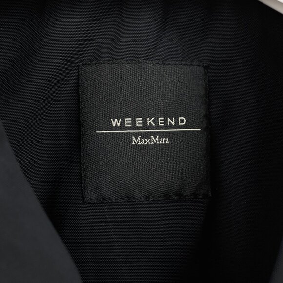 Weekend Max Mara Black Contrast-Stitching Nylon Blazer - Picture 9 of 11